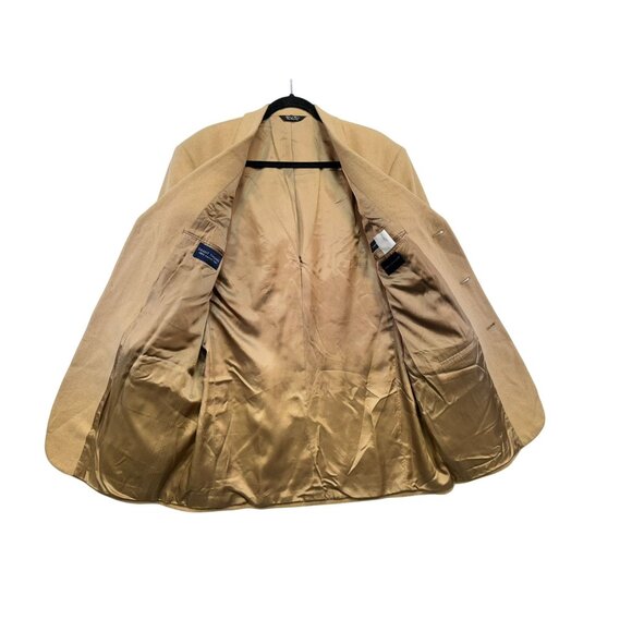 Lord & Taylor Grant Thomas Camel Hair Blazer Mens Size 44 Long Tan - Picture 6 of 12